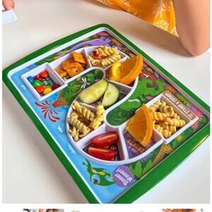 Fred Dinner Winner Kids Plate Dinosaurs Game Fussy Eaters BPA Free